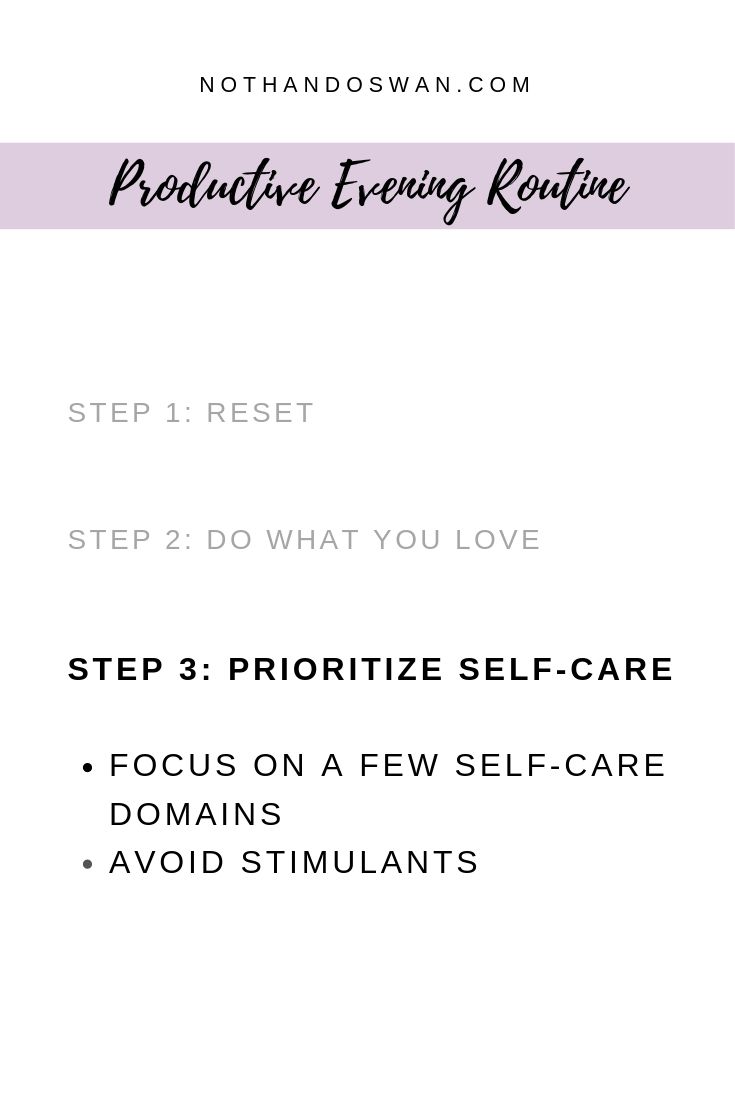 Here's the real: you can't maintain productivity if you don't maintain self-care. This post walks you through how to make the most of your evenings after work. It's a simple formula that you can adjust to your own schedule so that you can make time for all of your passions.