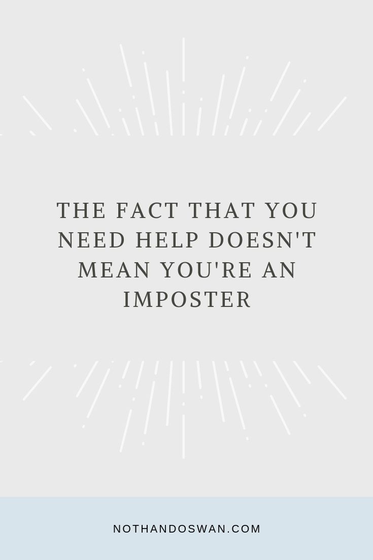 If you’re struggling with imposter syndrome because of
soloist thinking, recognize that the people you look up to? They have teams. Click for more tips to overcome imposter syndrome.