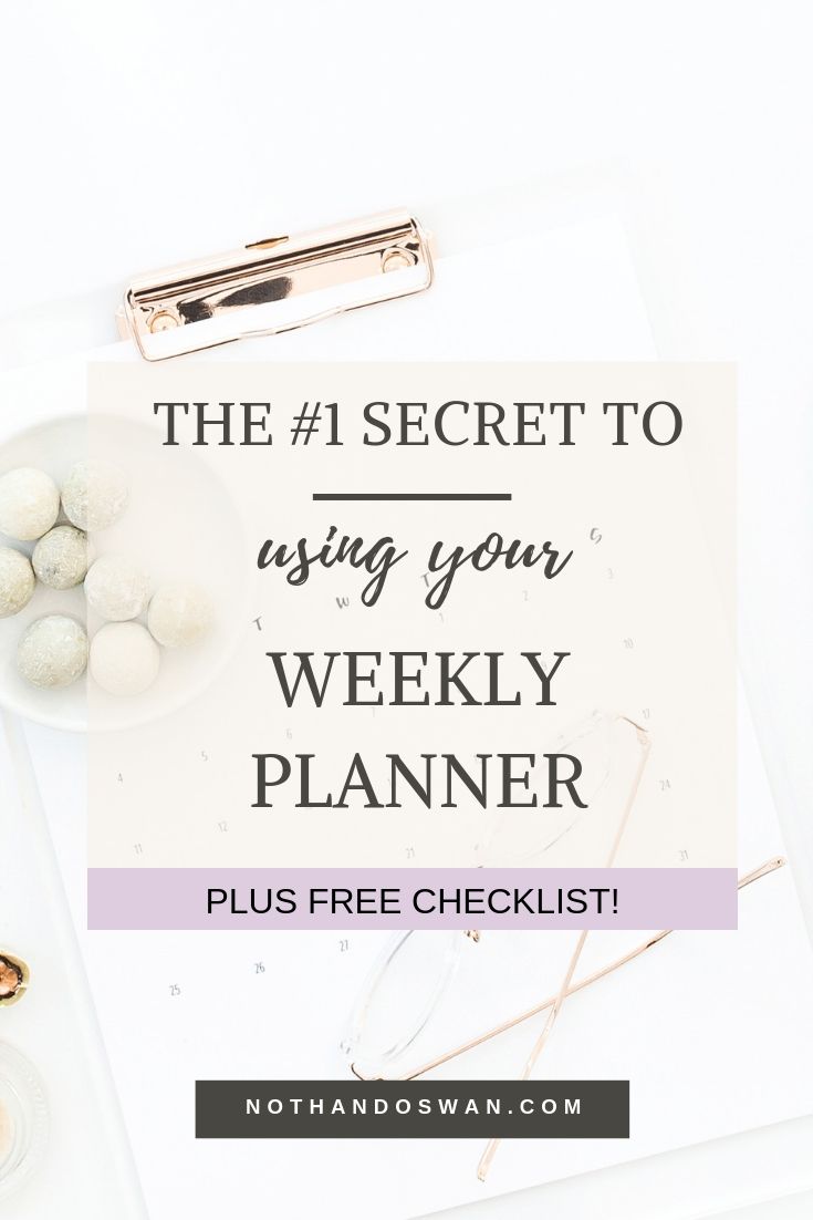 Click for a simple process to fill out your weekly planner every. Single. Week.