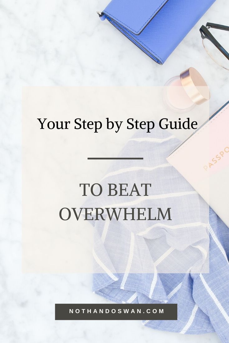 This post walks through 3 ways for you to stop feeling overwhelmed so you can start feeling productive. How to beat overwhelm. 