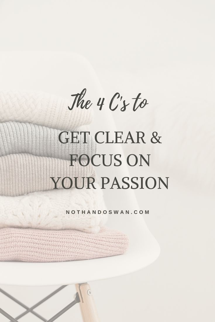 The 4C's are simple journaling prompts with affirmations to help you focus on your passion so you can get over the guilt of self-care and be more productive with what's really important.