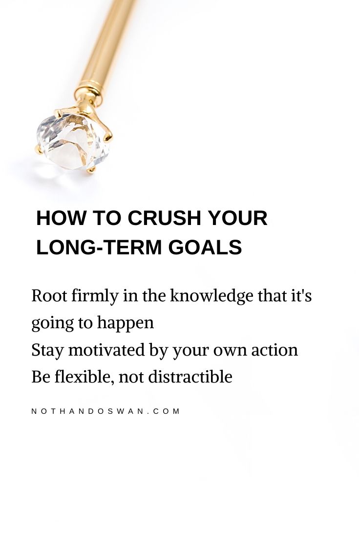 3 simple steps to crush your long-term goals. Every. Single. Time. Self-care; productivity; goal-setting; procrastination; motivation.