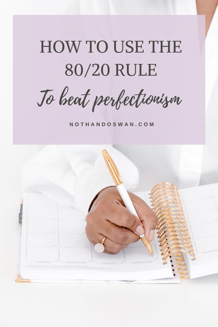Struggling to overcome imposter syndrome? In this post, we’re talking about the 80/20 rule and how it can help multi-passionate perfectionists get things done. | Productivity, self-care, overcoming perfectionism