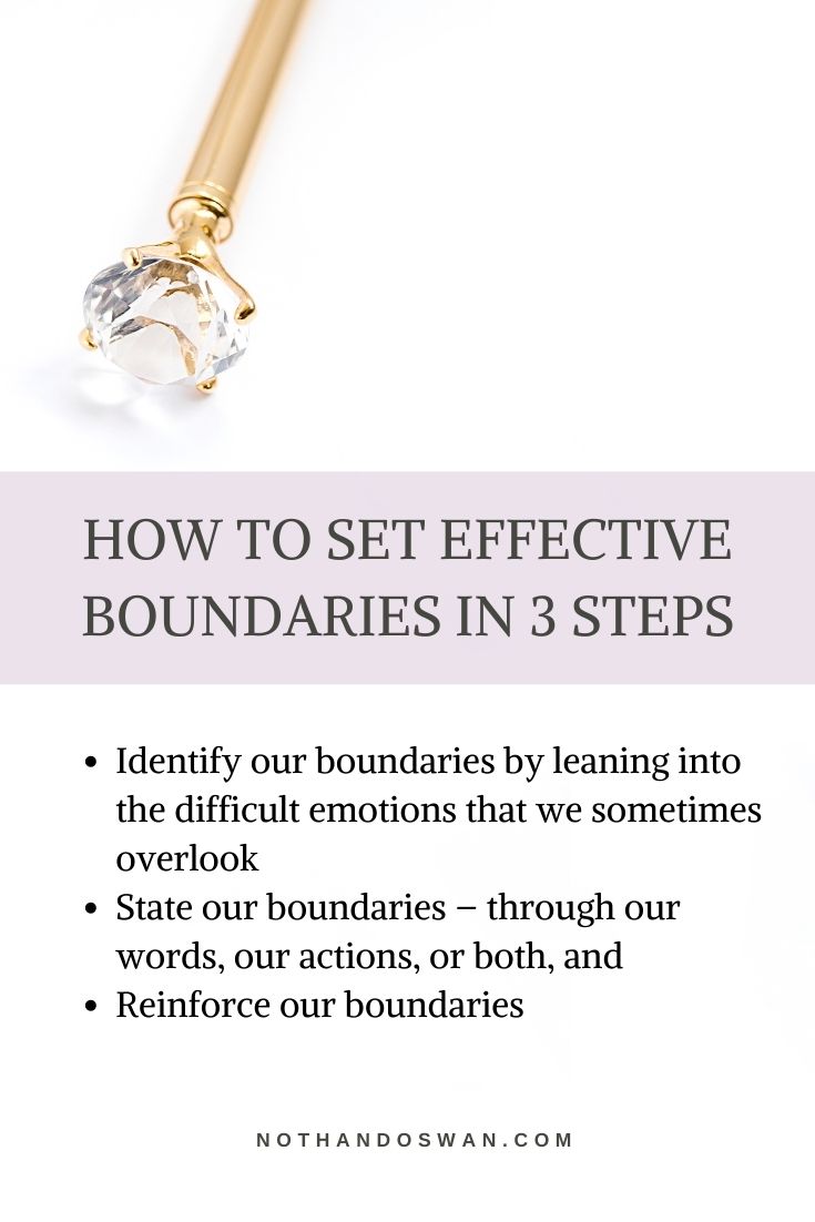 Click for 3 steps to setting effective boundaries at work and at home.